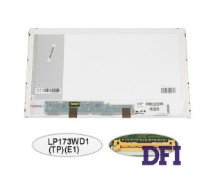 Матриця 17.3 LP173WD1-TPE1 (1600*900, 30pin(eDP), LED, NORMAL, глянцева, роз'єм ліворуч знизу) для ноутбука (renew)