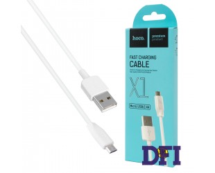 Кабель HOCO X1 Rapid для MicroUSB, белый, 1м, 2,4А