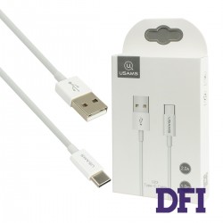 Кабель Usams US-SJ285 U23 Type-C Data and Charging Cable 1m White