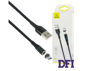 Кабель Usams US-SJ353 U32 Type-C Aluminum Alloy Magnetic Charging and Data Cable 1m Black