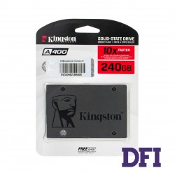 Жорсткий диск 2.5 SSD  240Gb Kingston SSDNow A400 Series, SA400S37/240G (2Ch), TLC, SATA-III 6Gb/s Rev3.0, зап/чит. - 350/500мб/с