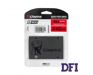 Жесткий диск 2.5 SSD  240Gb Kingston SSDNow A400 Series, SA400S37/240G (2Ch), TLC, SATA-III 6Gb/s Rev3.0, зап/чт. - 350/500мб/с