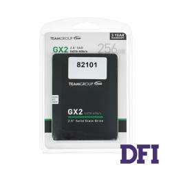Жорсткий диск 2.5 SSD  256Gb Team GX2 Series, T253X2256G0C101, 3D TLC, SATA-III 6Gb/s, зап/чит. - 400/500мб/с
