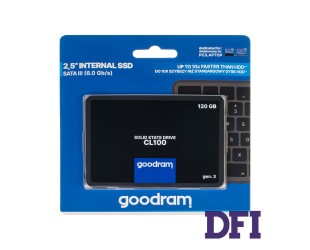 Жесткий диск 2.5 SSD  120Gb Goodram CL100 Series, SSDPR-CL100-120-G3, TLC, SATA-III 6Gb/s, зап/чт. - 360/500мб/с