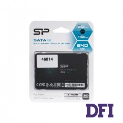 Жорсткий диск 2.5 SSD  240Gb Silicon Power Slim S55 Series, SP240GBSS3S55S25, TLC, SATA-III 6Gb/s, зап/чит. - 450/550Мб/с