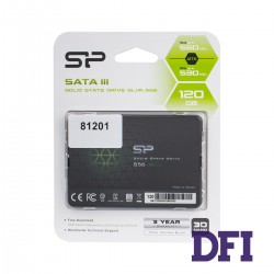 Жесткий диск 2.5 SSD  120Gb Silicon Power Slim S56 Series, SP120GBSS3S56B25, TLC, SATA-III 6Gb/s, зап/чт. - 460/520Мб/с