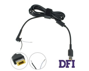 Оригинальный DC кабель питания для БП LENOVO 90W USB+pin, сопротивление 550 Ом !!!,  2 провода (2x1мм) (Square 5 Pin DC Plug) (от БП к ноутбуку)