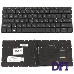 Клавиатура для ноутбука HP (ProBook: 830 G8, 835 G8) rus, black, без фрейма, подсветка клавиш