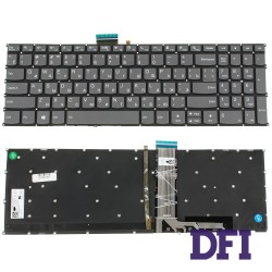 Клавіатура для ноутбука LENOVO (IdeaPad: 5-15) rus, black, без фрейма, підсвічування клавіш