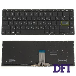 Клавиатура для ноутбука ASUS (X421 series) rus, black, без фрейма, подсветка клавиш