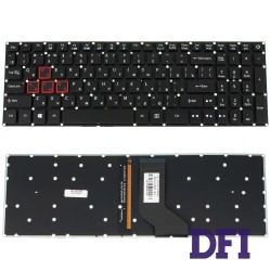 Клавиатура для ноутбука ACER (G3-571, G3-572, PH315-51, PH317-51) rus, black, без фрейма, подсветка клавиш (ОРИГИНАЛ)
