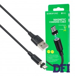 Кабель BOROFONE BX41 Amiable magnetic charging cable for Micro-USB 2.4A 1m