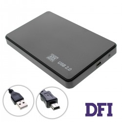 Карман внешний для HDD 2.5 Bluelans ABS plastic, 7-9.5мм, USB2.0, чёрный