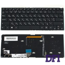 Клавіатура для ноутбука ASUS (UX360UA, UX360UAK ) rus, black, без фрейма, підсвічування клавіш
