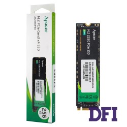 Жесткий диск M.2 2280 SSD  256Gb Apacer, AP256GAS2280P4U-1, 3D NAND, PCIe NVMe 3.0 x4, зап/чт. - 1200/3500Мб/с