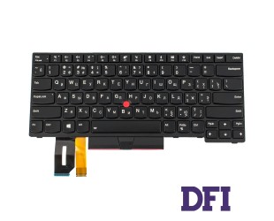 Клавиатура для ноутбука LENOVO (ThinkPad: E480, L380) rus, black, подсветка клавиш, с джойстиком
