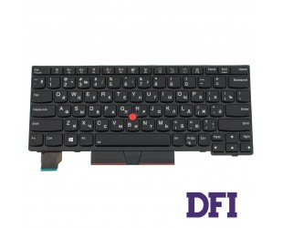Клавіатура для ноутбука LENOVO (ThinkPad: X13) rus, black, підсвічування клавіш