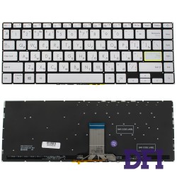 Клавіатура для ноутбука ASUS (X421 series) rus, silver, без фрейма, підсвічування клавіш