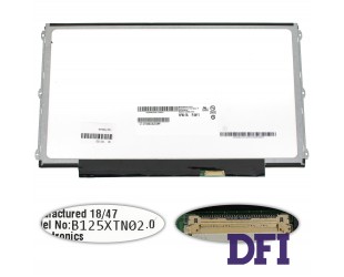 Матрица 12.5 B125XTN02.0 (1366*768, 30pin(eDP), LED, SLIM (горизонтальные ушки), матовая, разъем справа внизу) для ноутбука (renew)