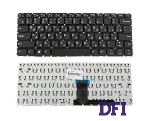 Клавіатура для ноутбука LENOVO (IdeaPad 110-14IBR) rus, black, без фрейму