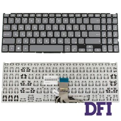 Клавіатура для ноутбука ASUS (X509 series) rus, gray, без кадру