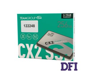 Жесткий диск 2.5 SSD  256Gb Team CX2 Series, T253X6256G0C101, 3D TLC, SATA-III 6Gb/s, зап/чт. - 430/520мб/с