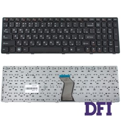 Клавіатура для ноутбука LENOVO (B570, B575, B580, B590, V570, V575, V580, Z570, Z575) rus, black, black frame