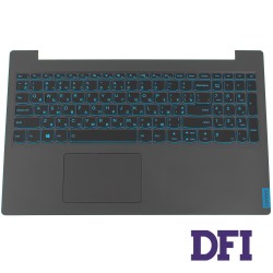 Клавиатура для ноутбука LENOVO (L340-15IRH Keyboard+передняя панель+touchpad+speaker) rus, black, подсветка клавиш (BLUE) (ОРИГИНАЛ)