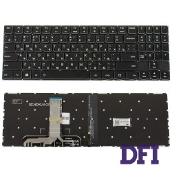 Клавіатура для ноутбука LENOVO (Legion: Y530-15) rus, black, без фрейма, підсвічування клавіш(оригінал) (white bezzel)