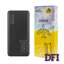 Универсальная мобильная батарея Mibrand Mriya 2USB, Micro, Type-C,10000mAh, Black