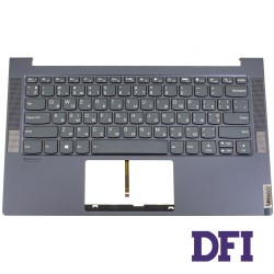 Клавиатура для ноутбука LENOVO (Yoga Slim 7-14IIL05  Keyboard+передняя панель) rus, onyx black, подсветка клавиш