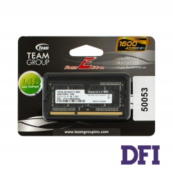 Модуль памяти SO-DIMM DDR3L 4Gb 1600MHz PC3-12800 Team Elite 1.35V, CL11 для Ноутбука (TED3L4G1600C11-S01)