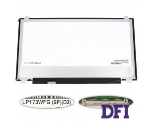 Матрица 17.3 LP173WFG-SPD2 (1920*1080, 40pin(eDP, IPS, 144HZ, 300 cd/m?, 16.7M 72% NTSC), LED, SLIM(вертикальные ушки), матовая, разъем слева внизу) для ноутбука