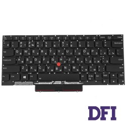 Клавиатура для ноутбука LENOVO (ThinkPad: X1 Nano gen 1) rus, black, без фрейма, подсветка клавиш