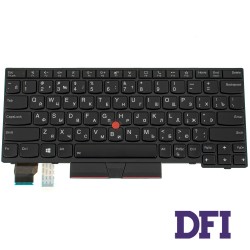 Клавіатура для ноутбука LENOVO (ThinkPad: T14 ) rus, black,  підсвічування клавіш