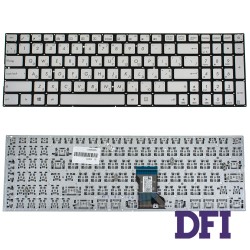 Клавіатура для ноутбука ASUS (G501, N501) ru, silver, без фрейму (оригінал)