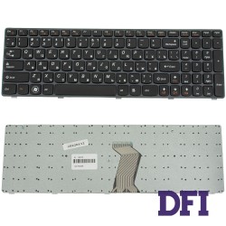 Клавиатура для ноутбука LENOVO (G580, G585, N580, N585, Z580, Z585) rus, black, gray frame