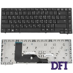 Клавиатура для ноутбука HP (EliteBook: 8440p, 8440w, Compaq: 8440p, 8440w) rus, black, без джойстика