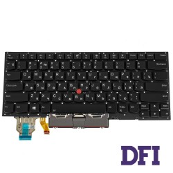 Клавиатура для ноутбука LENOVO (ThinkPad: X1 Carbon 8th Gen) rus, black, без фрейма, подсветка клавиш