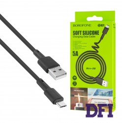 Кабель BOROFONE BX31 Soft silicone Micro-USB  devices 1m. Black