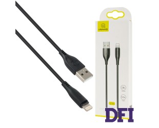 Кабель Usams US-SJ266 U18 Round lightning Cable 1m  Black