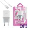 Зарядний пристрій HOCO C22A , USB 2.4A , білий+ (Кабель Micro USB)