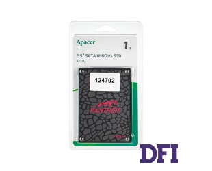 Жесткий диск 2.5 SSD 1Tb Apacer AS350 Panther Series, AP1TBAS350-1, TLC 3D, SATA-III 6Gb/s, зап/чт. - 540/560мб/с