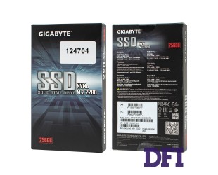 Жесткий диск M.2 2280 SSD  256Gb Gigabyte, GP-GSM2NE3256GNTD, NVMe, PCI Express 3.0 x4, 3D NAND TLC, зап/чт. - 1100/1700мб/с