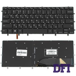 Клавиатура для ноутбука DELL (XPS: 9570, 9710) rus, black, без фрейма, подсветка клавиш