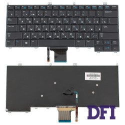 Клавиатура для ноутбука DELL (Latitude: 7000, E7240, E7440) rus, black, без подсветки, с джойстиком