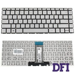 Клавиатура для ноутбука HP (240 G6, 245 G6) rus, silver, без фрейма
