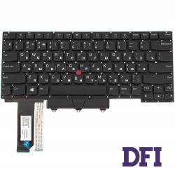Клавіатура для ноутбука LENOVO (ThinkPad: E14 2Gen 2020) rus, black, без кадру