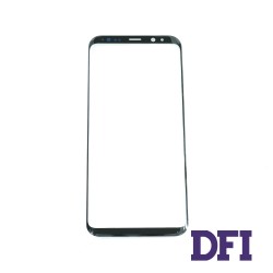 Скло корпусу для Samsung G955F Galaxy S8 Plus, midnight black, оригінал