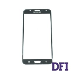 Скло корпусу для Samsung J700 Galaxy J7, black, оригінал